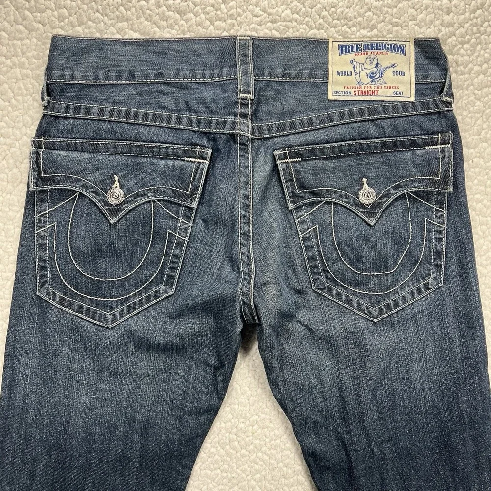 True‎ Religion Jeans Men's 33 (Actual 35x33.5) Lonestar Straight Flap Pocket Y2K